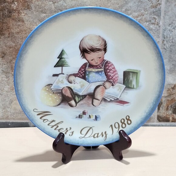 Schmid Hummel Mothers Day 1988 Young Reader Decorative Wall Hanging Plate - Picture 8 of 11